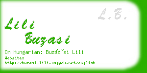 lili buzasi business card